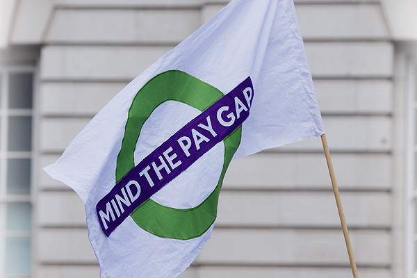flag with mind the gap written on it